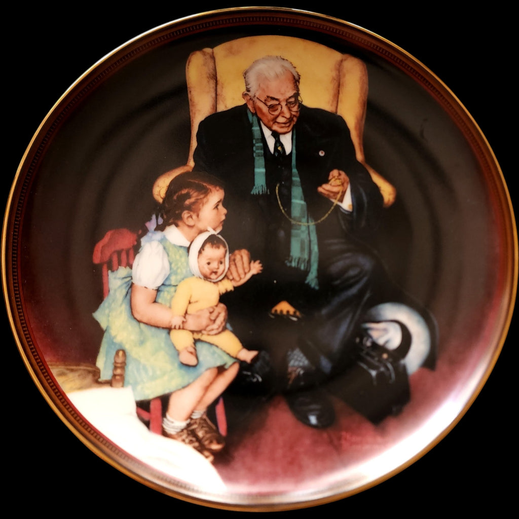 1988 Edwin M Knowles Norman Rockwell Tender Loving Care Collector Plate