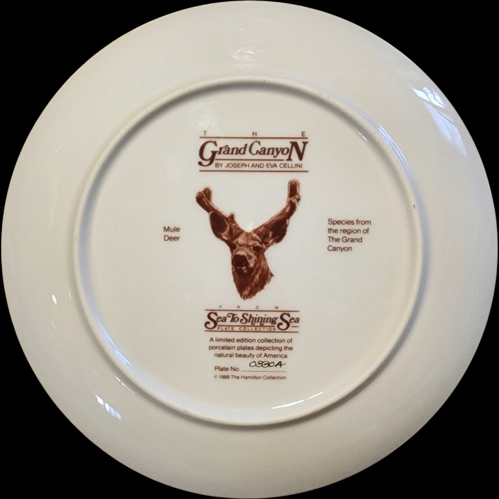 1988 Hamilton Collection The Grand Canyon Porcelain Collector Plate