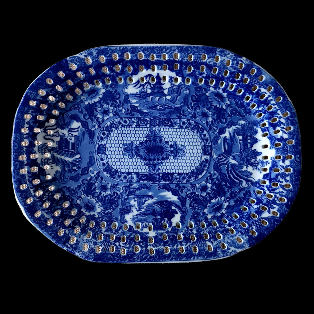 Victoria Ware Ironstone Blue and White Transferware Platter