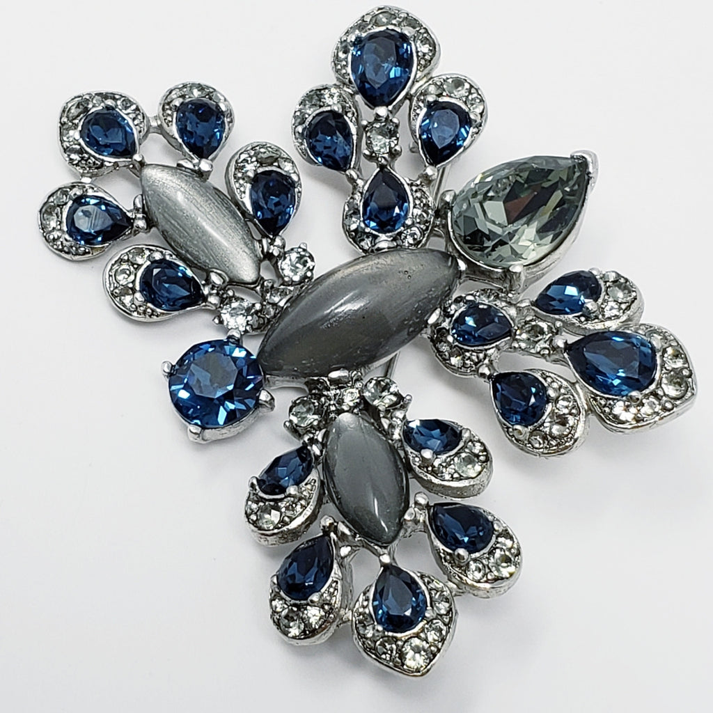 Oscar de la Renta Parlor Swarovski Crystal Butterfly Brooch