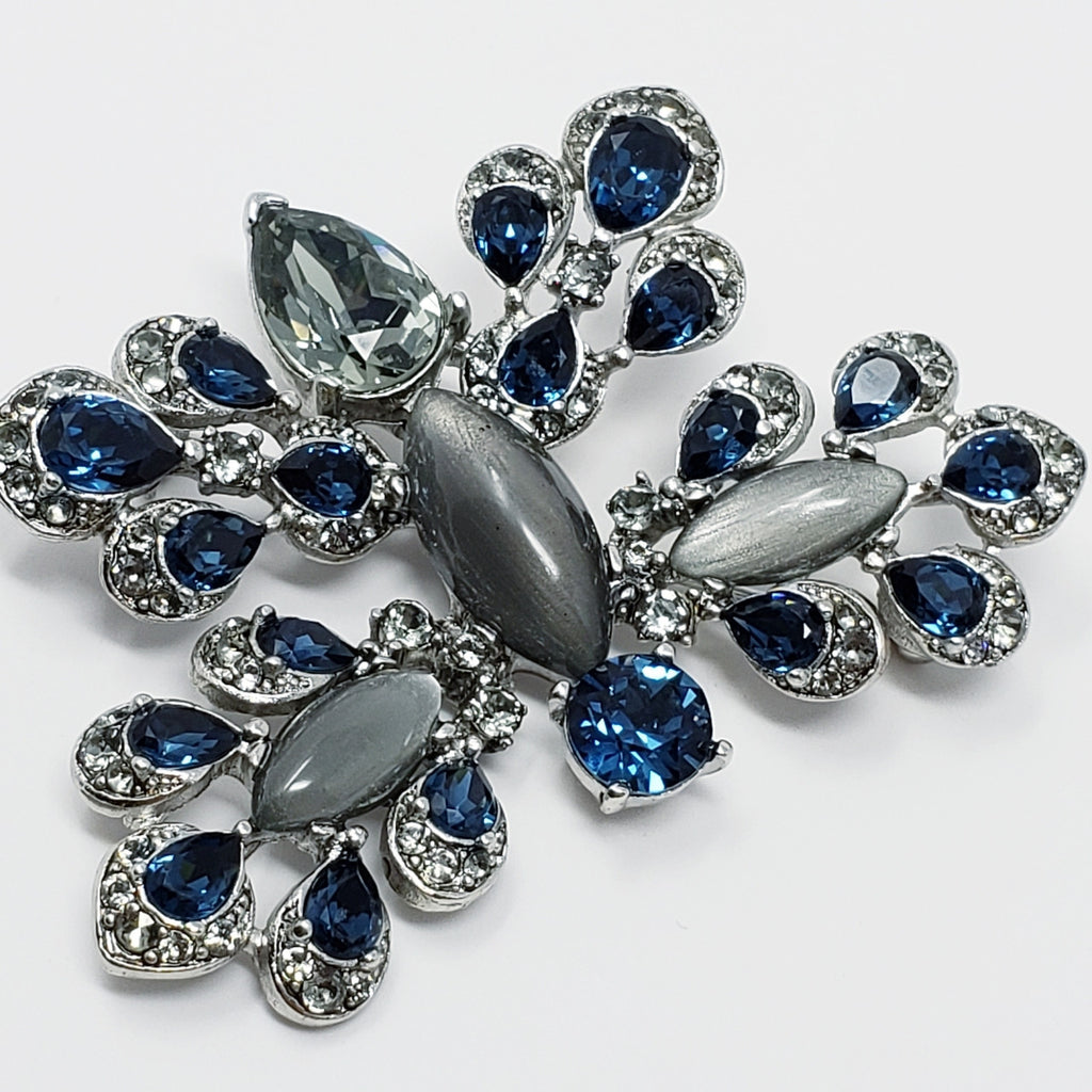 Oscar de la Renta Parlor Swarovski Crystal Butterfly Brooch
