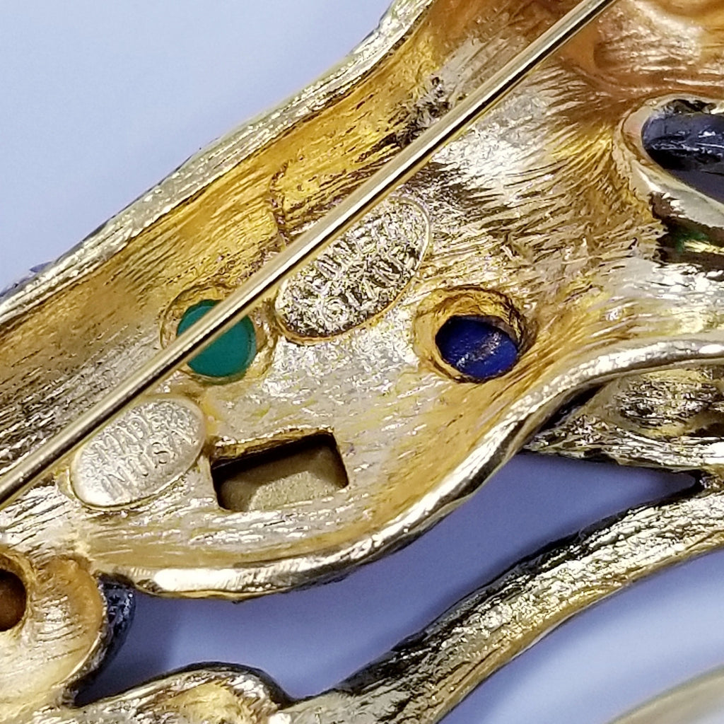 Kenneth Jay Lane Jeweled Leopard Brooch