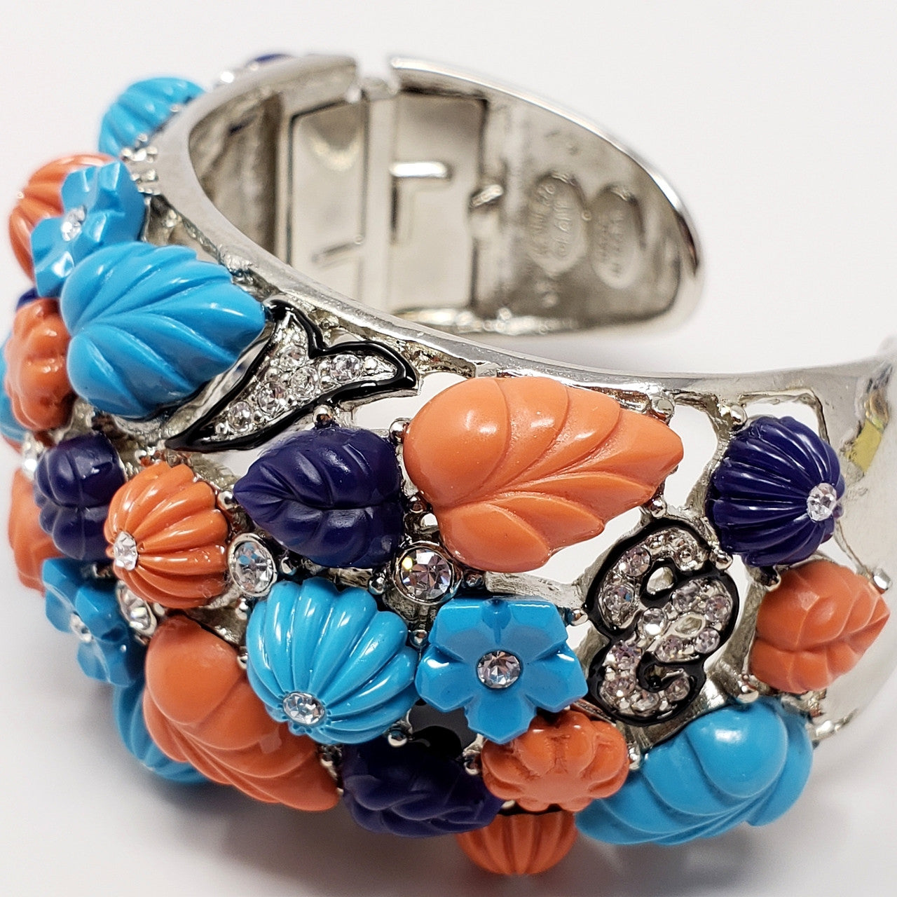 Kenneth Jay Lane KJL Tutti Frutti Hinged Cuff Bracelet