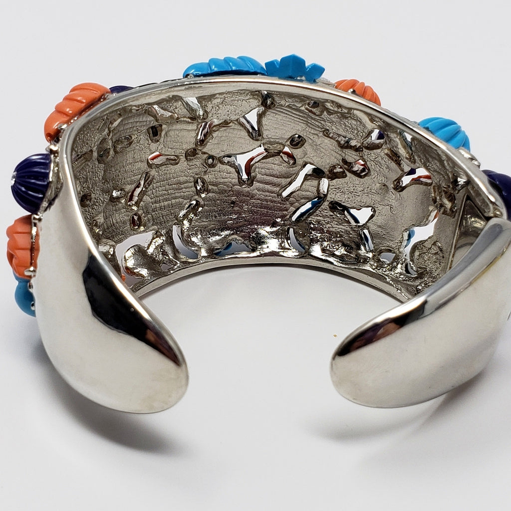 Kenneth Jay Lane KJL Tutti Frutti Hinged Cuff Bracelet