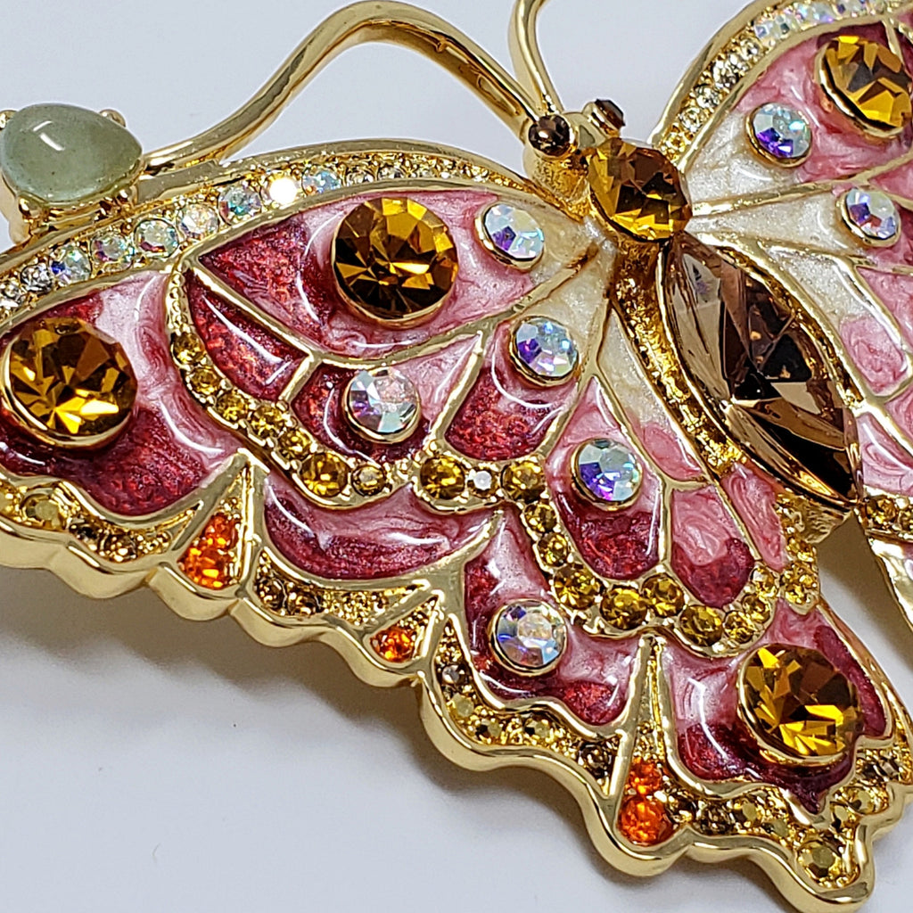 Jay - Jay Strongwater "Delightful" Enamel & Crystal Butterfly Pin/Brooch