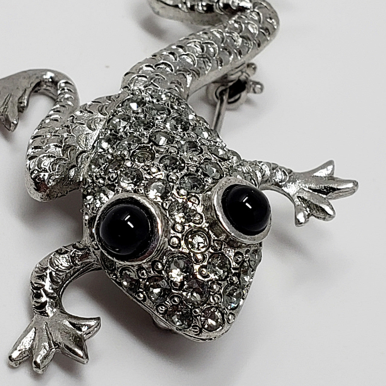 Oscar de la Renta Pave Swarovski Crystal Frog Brooch/Pin