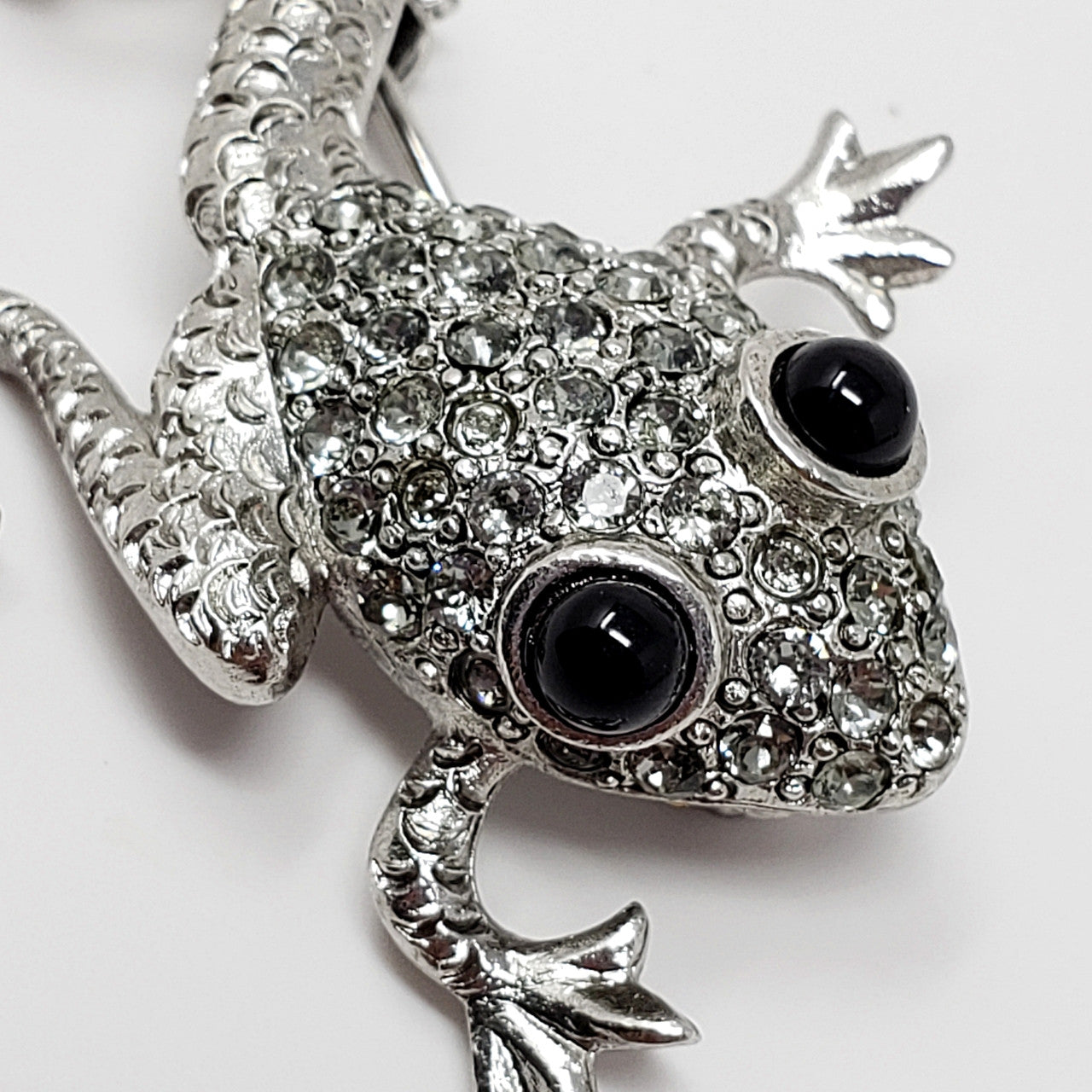 Oscar de la Renta Pave Swarovski Crystal Frog Brooch/Pin