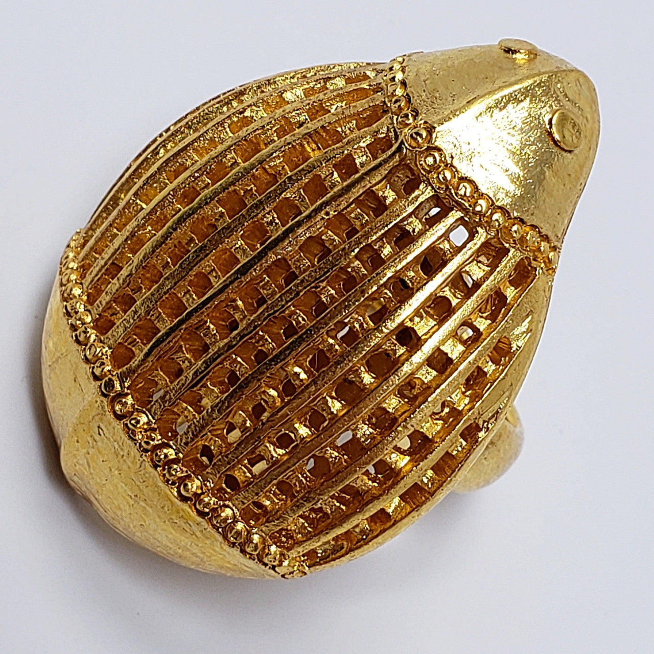 Oscar de la Renta 22KT Scarab Cocktail Ring