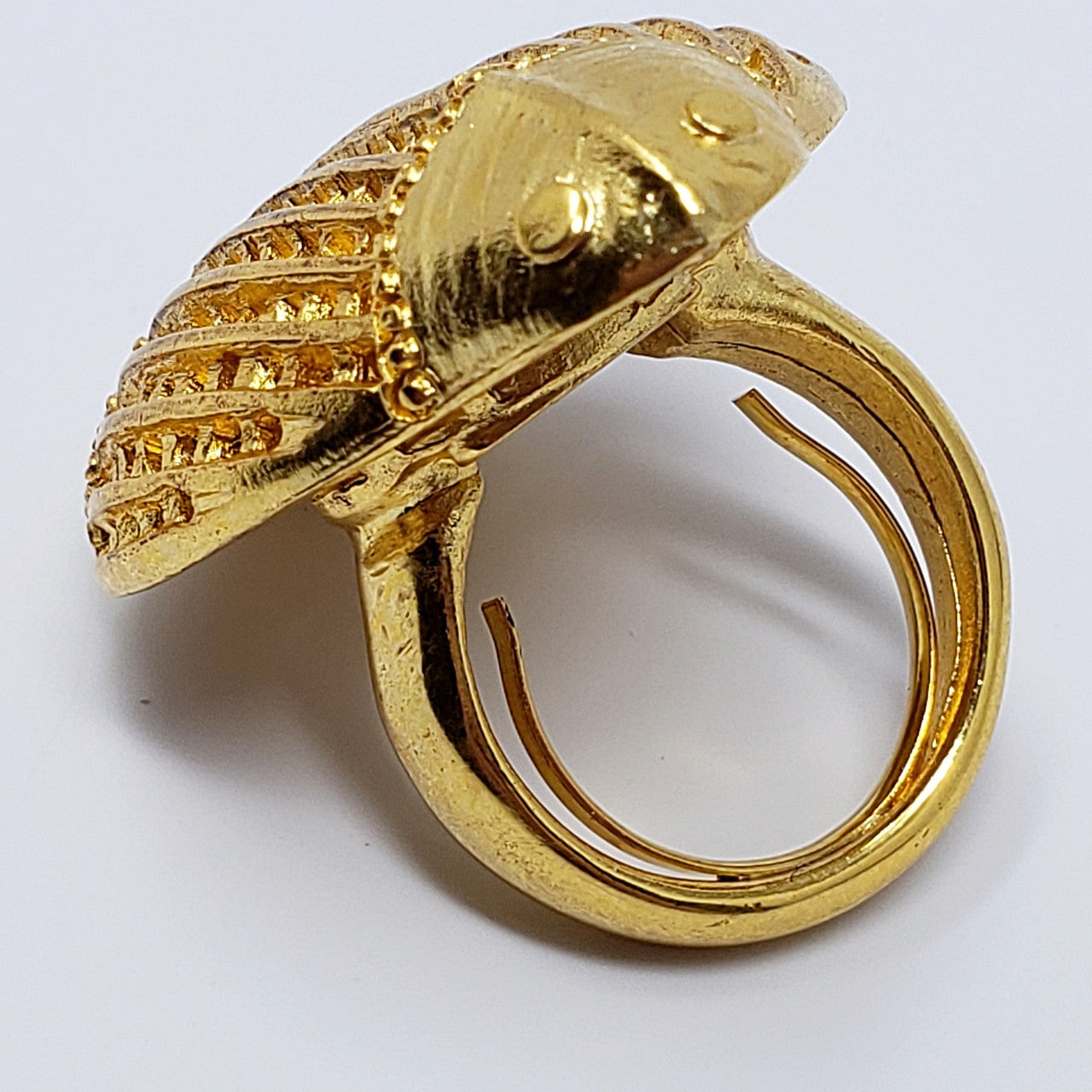 Oscar de la Renta 22KT Scarab Cocktail Ring