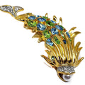 Kenneth Jay Lane KJL Crystal & Faux Pearl Stylized Fish Brooch/Pin