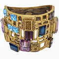 Oscar de la Renta Baguette Swarovski Crystal Gold Shadow Cuff Bracelet