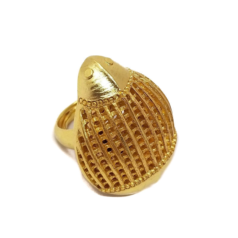 Oscar de la Renta 22KT Scarab Cocktail Ring