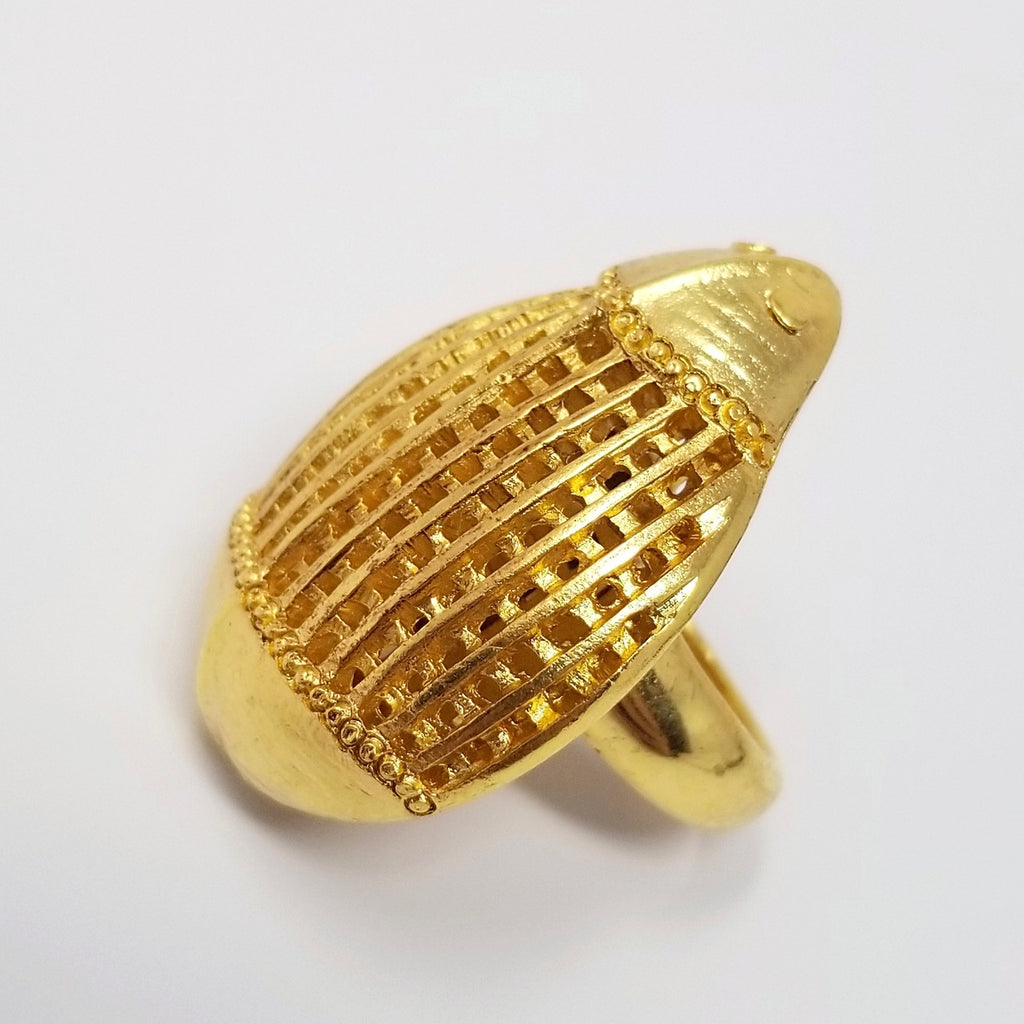 Oscar de la Renta 22KT Scarab Cocktail Ring