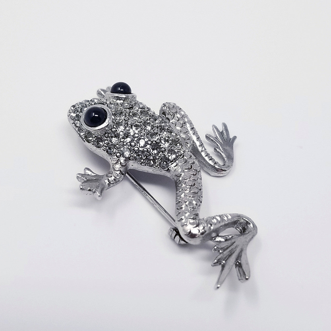 Oscar de la Renta Pave Swarovski Crystal Frog Brooch/Pin