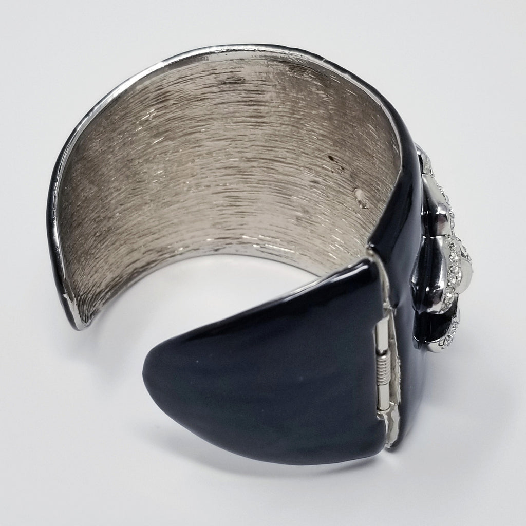 Kenneth Jay Lane Art Deco Hinged Cuff Bracelet