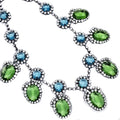 Kenneth Jay Lane KJL Treasures of the Duchess Peridot and Aquamarine Drop Necklace