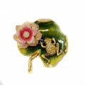 Jay Strongwater Frog and Lily Pad Pin + Pendant