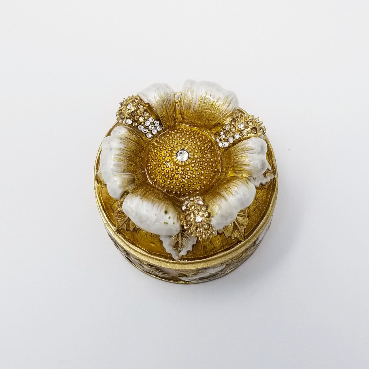 Jay Strongwater Champagne Rose Trinket Box