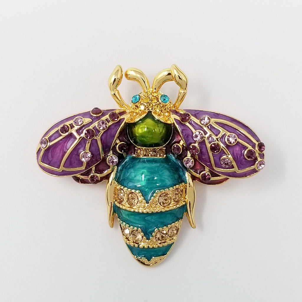 Jay Strongwater Enameled Bee / Insect Pin Brooch
