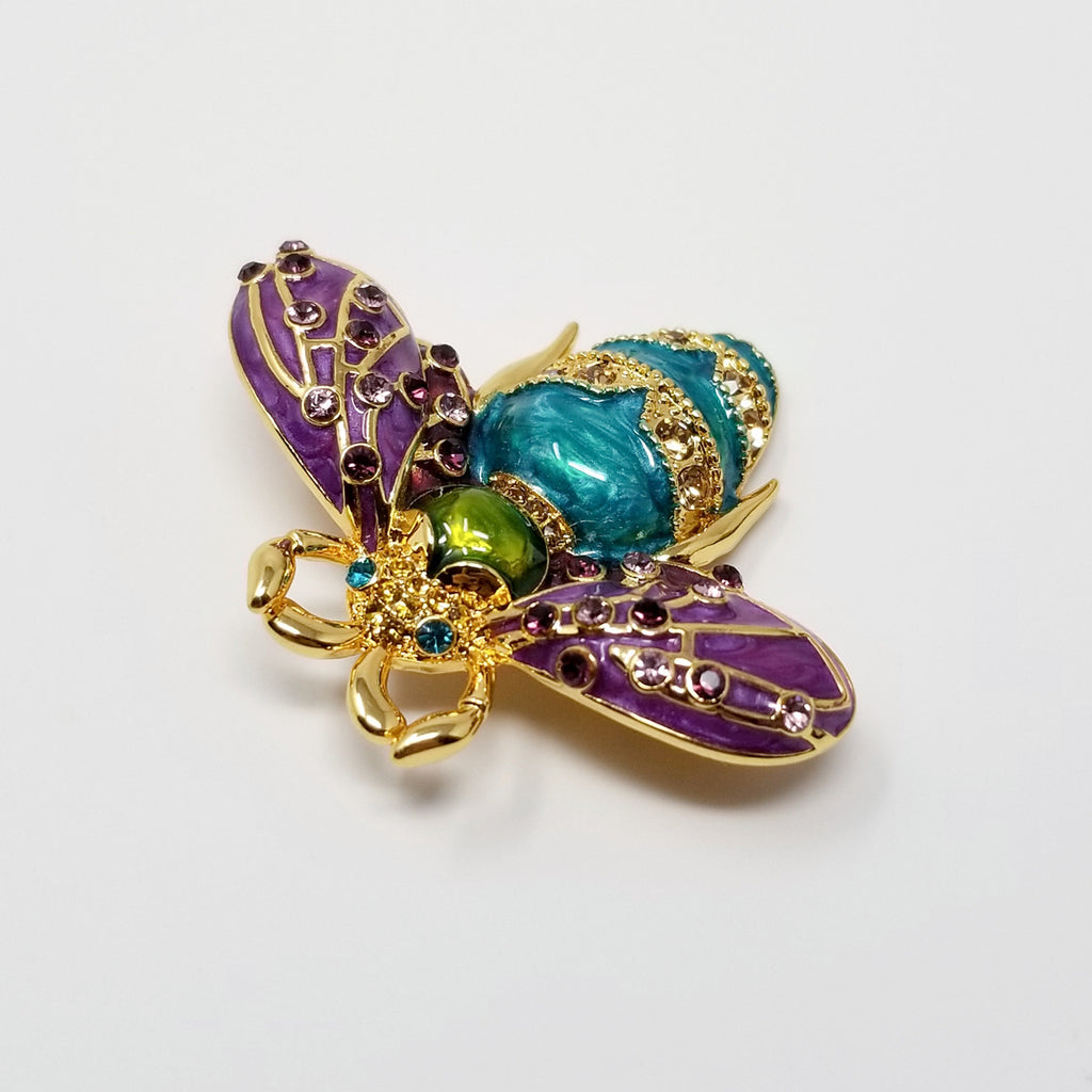 Jay Strongwater Enameled Bee / Insect Pin Brooch