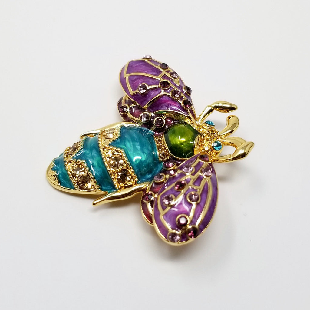 Jay Strongwater Enameled Bee / Insect Pin Brooch