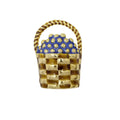 Kenneth Jay Lane KJL Picnic Berry Basket Brooch Pin
