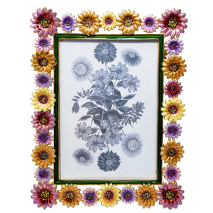 Jay Strongwater Daisy May Enamel and Crystal Rectangular Photo Frame