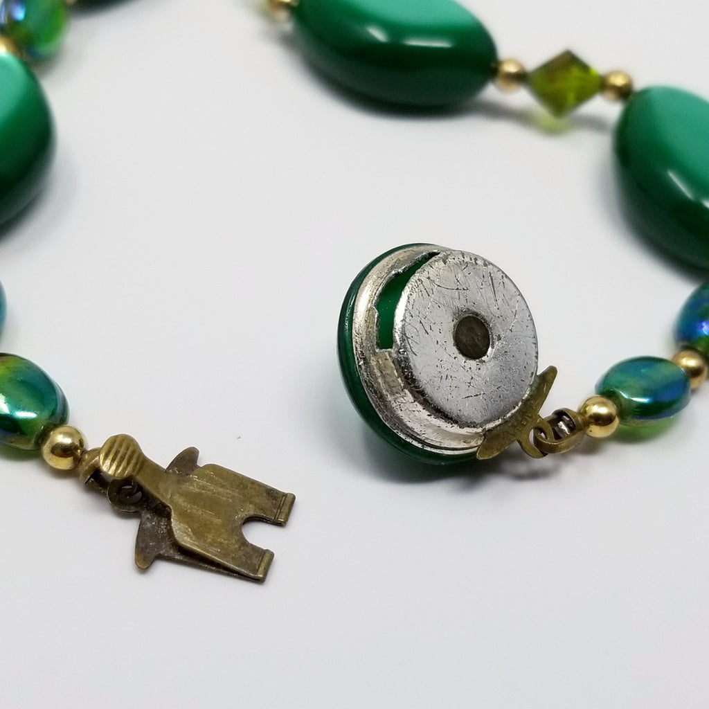 Vintage Thermoset Moonglow Lucite Necklace