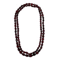 Red Cherry Amber Bakelite 44.5" Faceted Graduated Bead Necklace