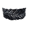 Oscar de la Renta Black Palm Leaf Collar Necklace
