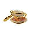 JAY Jay Strongwater Multicolor Enamel and Crystal-Accented Goldtone Tea Cup Charm