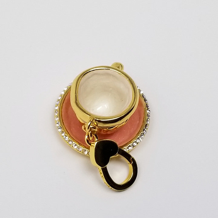 JAY Jay Strongwater Multicolor Enamel and Crystal-Accented Goldtone Tea Cup Charm