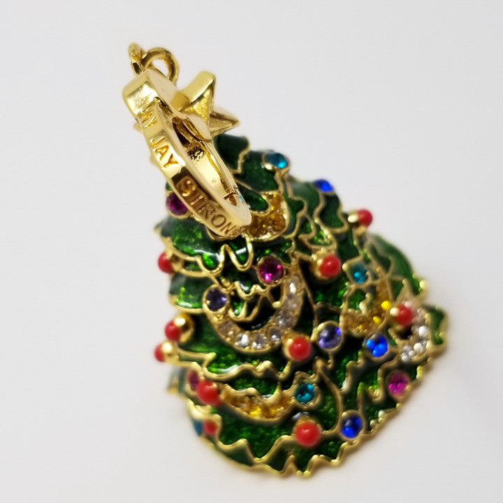 Jay Strongwater "Jingle All the Way" Multicolor Enamel Charm Christmas Tree