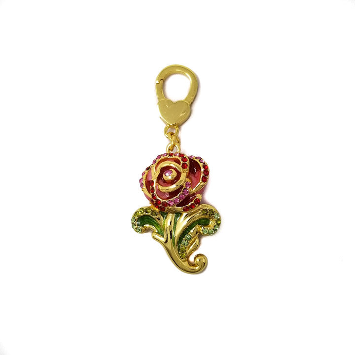 JAY Jay Strongwater Multicolor Enamel and Crystal-Accented Goldtone Flower Charm