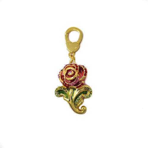 JAY Jay Strongwater Multicolor Enamel and Crystal-Accented Goldtone Flower Charm