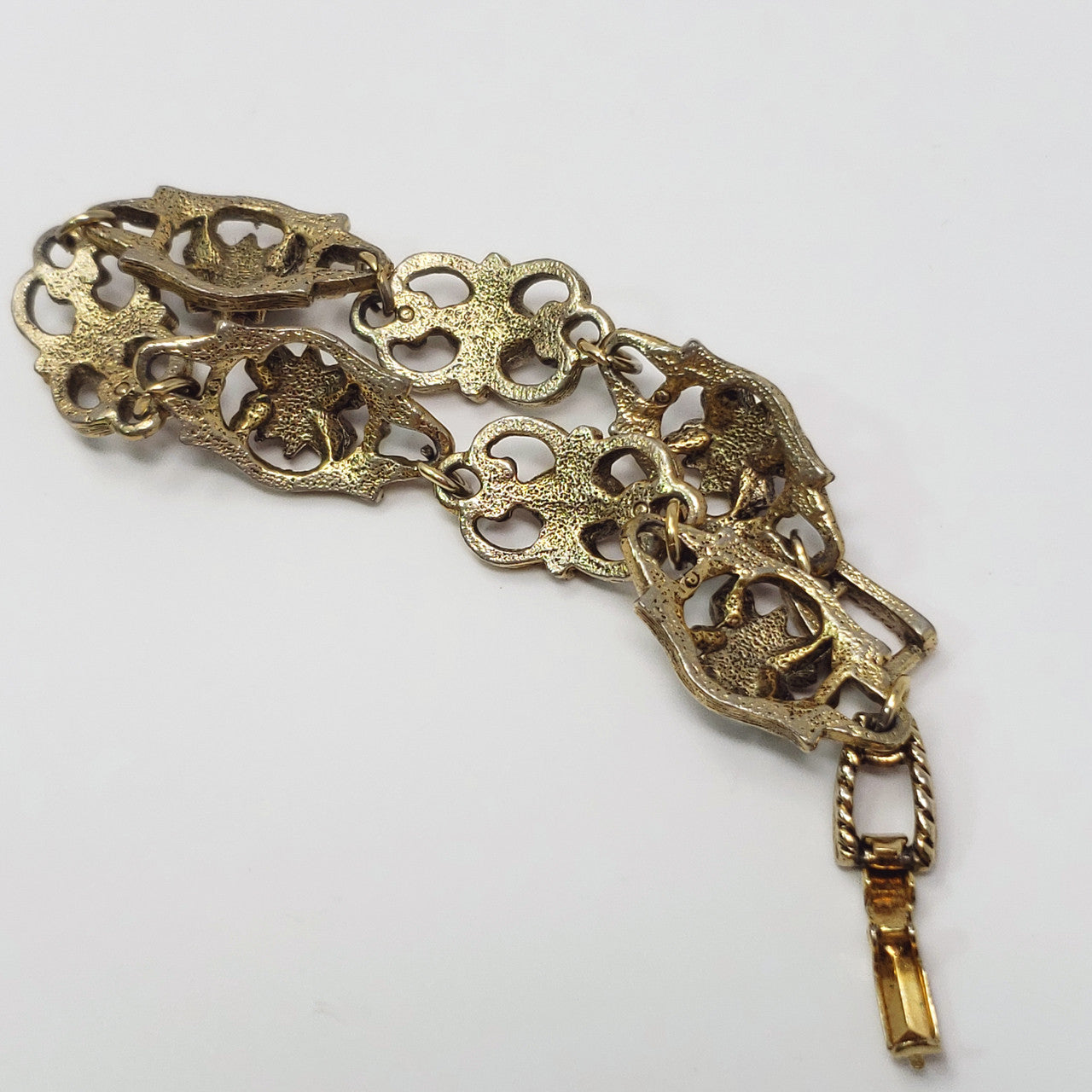 Vintage Sarah Coventry Contessa Pink Opal Rhinestones Bracelet