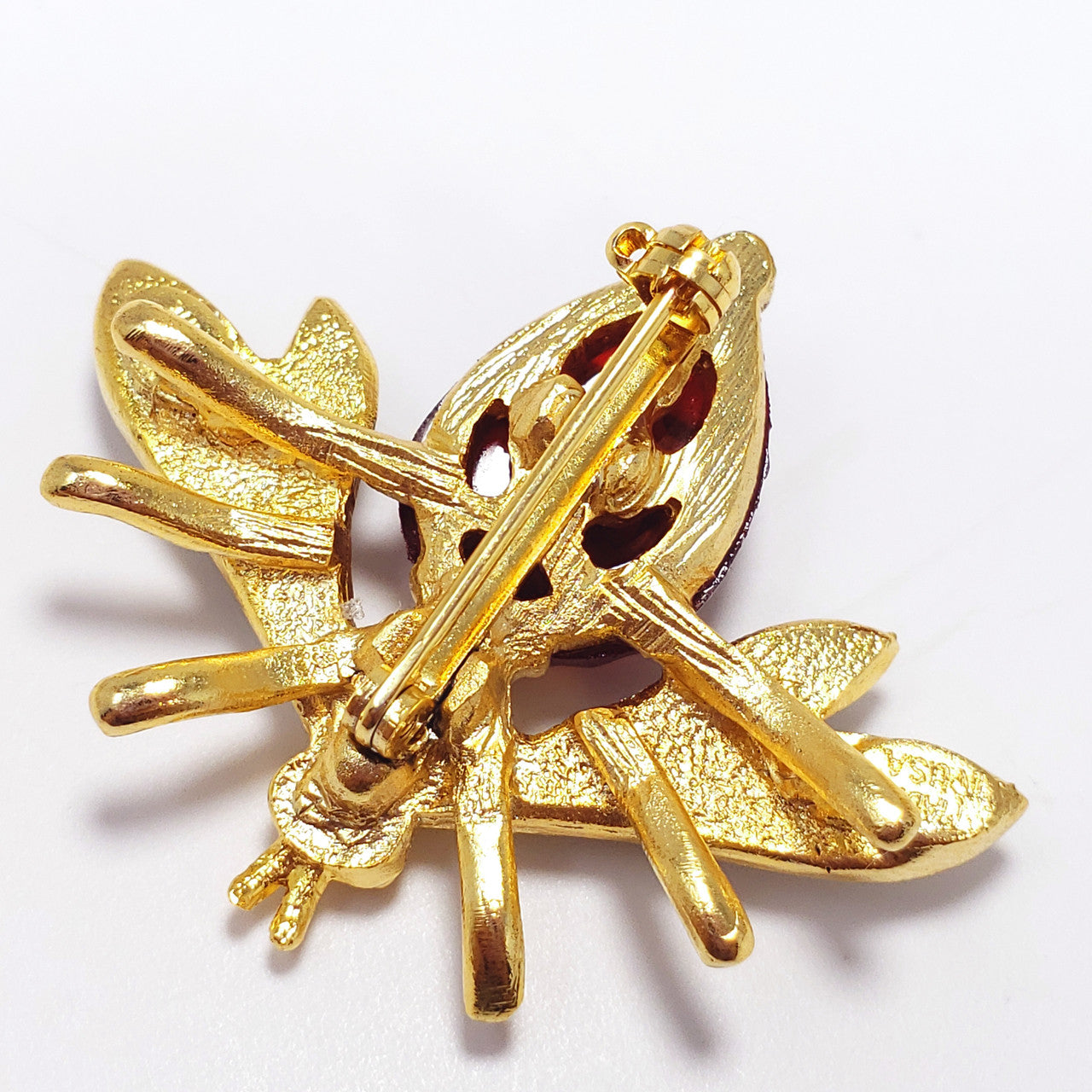 KJL Kenneth Jay Lane Wasp Fly Insect Pin Brooch w Faceted and Carved Crystals