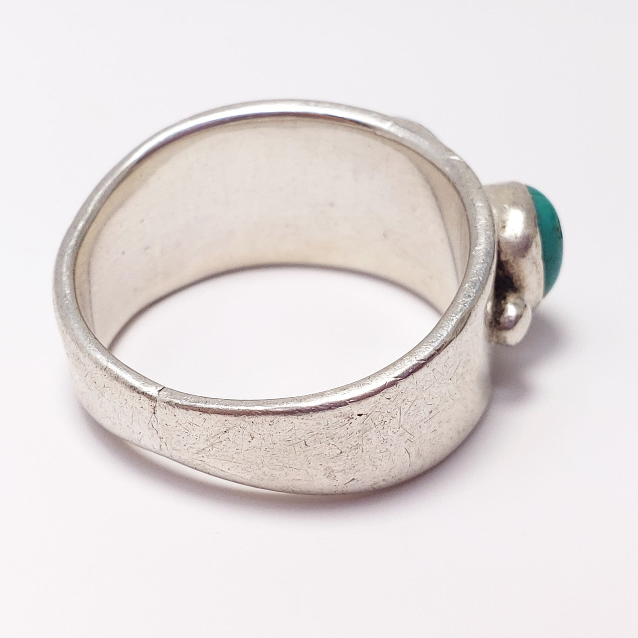 Vintage Navajo Native American Turquoise Sterling Silver Men's Ring Sz 11