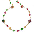 Jay Strongwater Holiday Festive Ornament Necklace with Rhinestones and Enamel