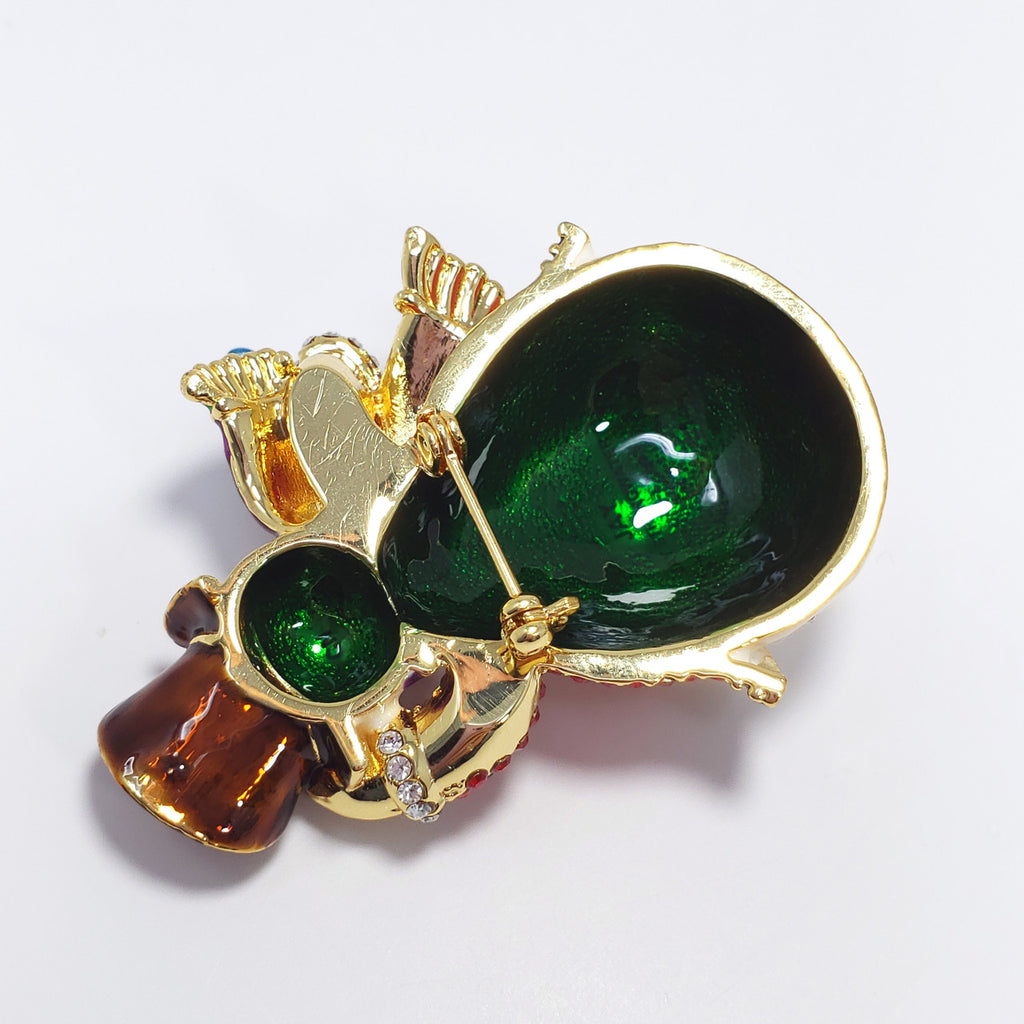 Christmas Holiday Snowman Festive Pin Brooch Jay Strongwater Rhinestone Enamel