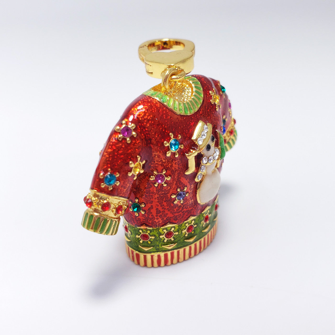 Christmas Holiday Festive Sweater Charm Jay Strongwater Crystal Enamel
