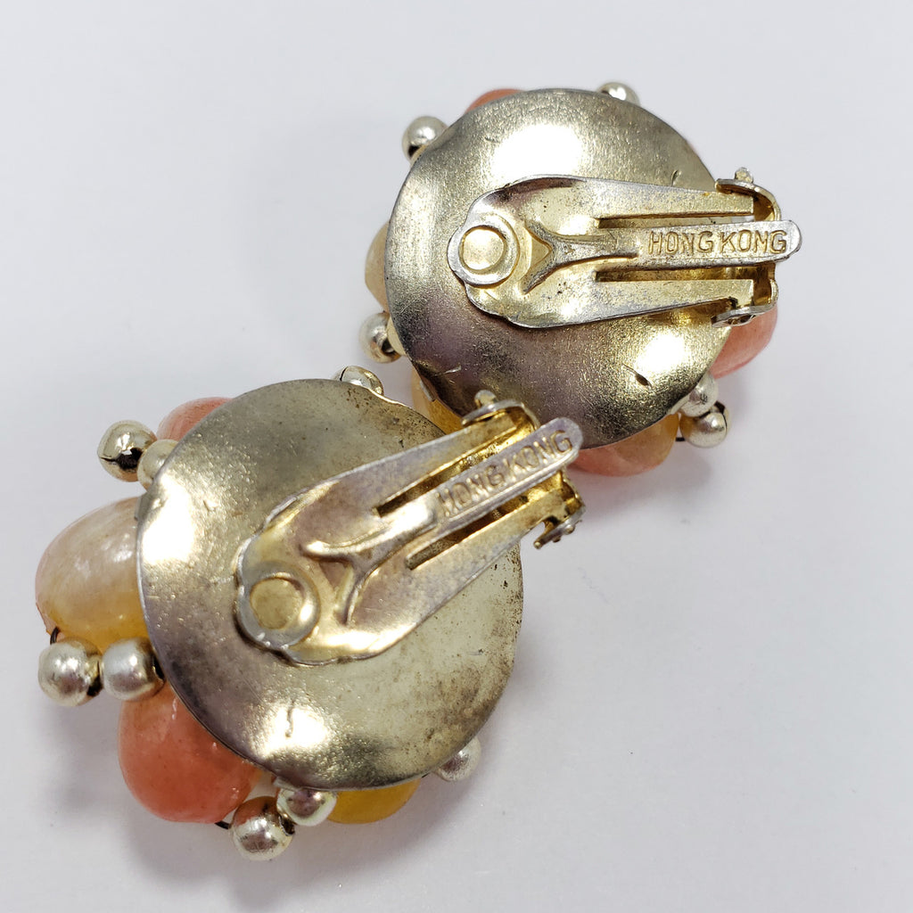 Vintage Cluster Bead Clip On Earrings Hong Kong