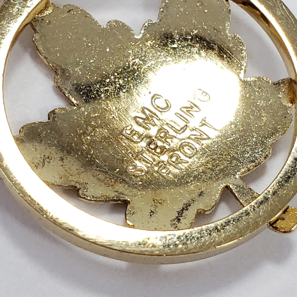 EMC Front Sterling Maple Leaf Vermeil Pendant