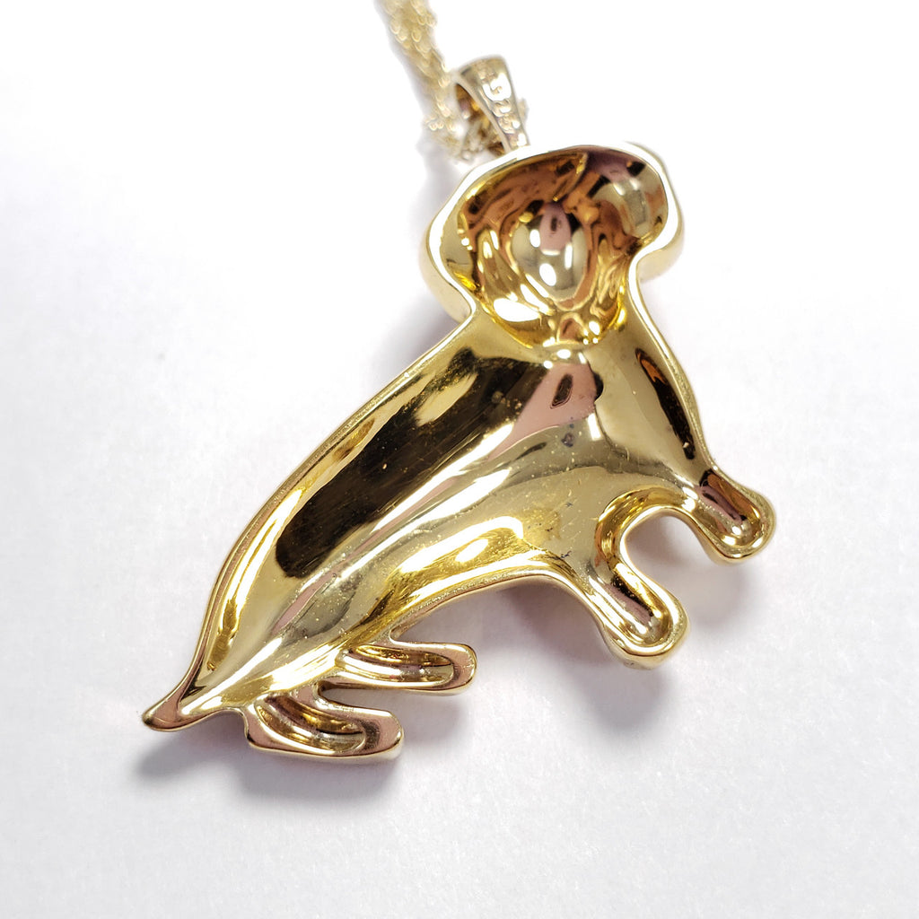 Vintage Bradford Exchange Silver Dog Necklace Pendant