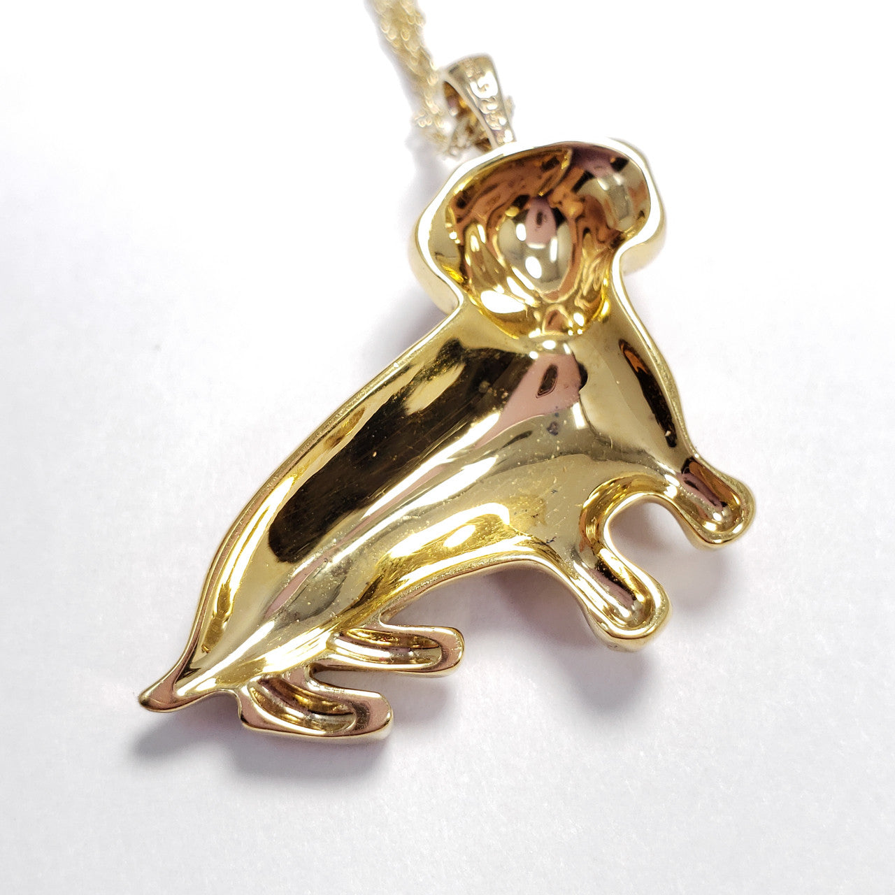 Vintage Bradford Exchange Silver Dog Necklace Pendant