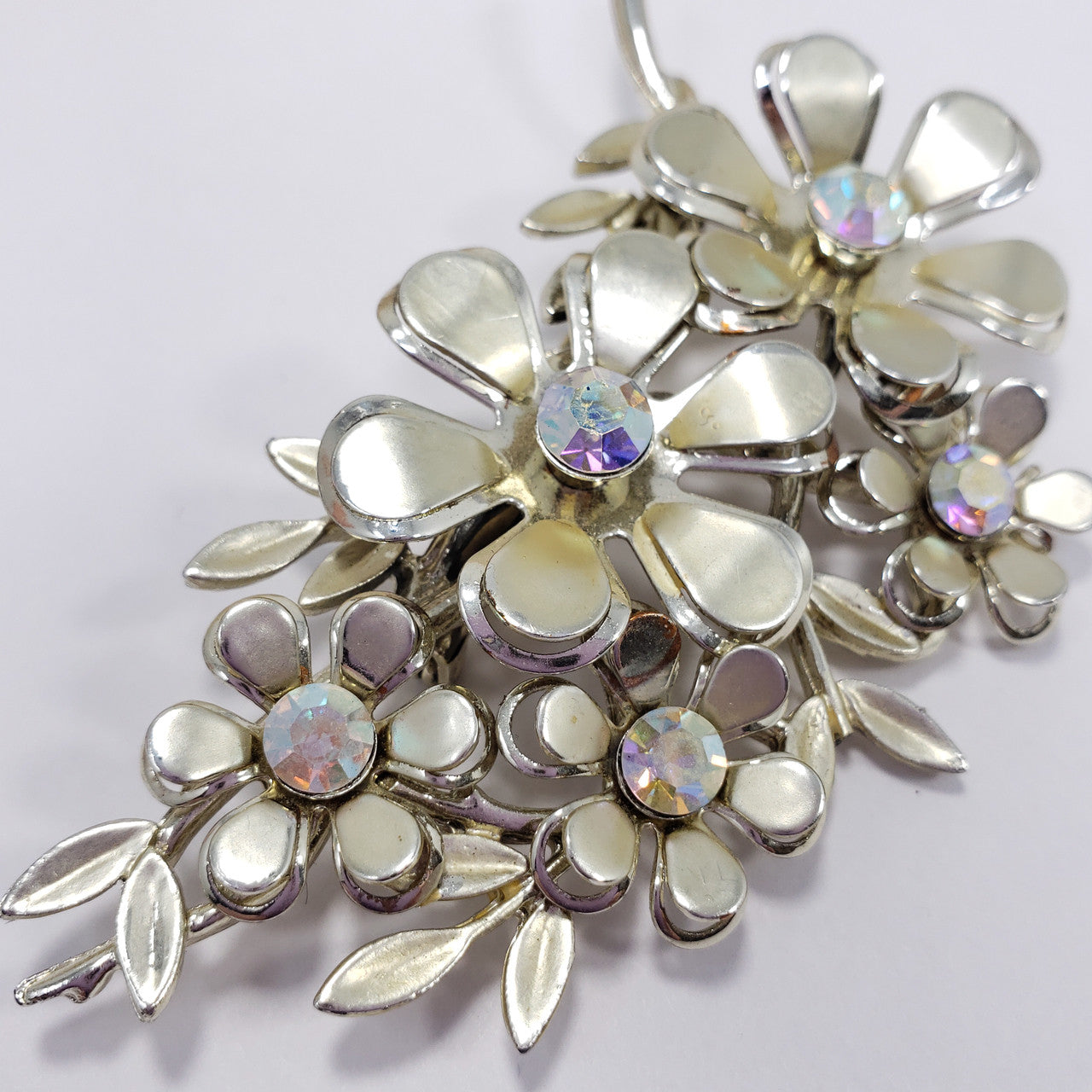 Large Coro Flowers Pin Brooch in Gold