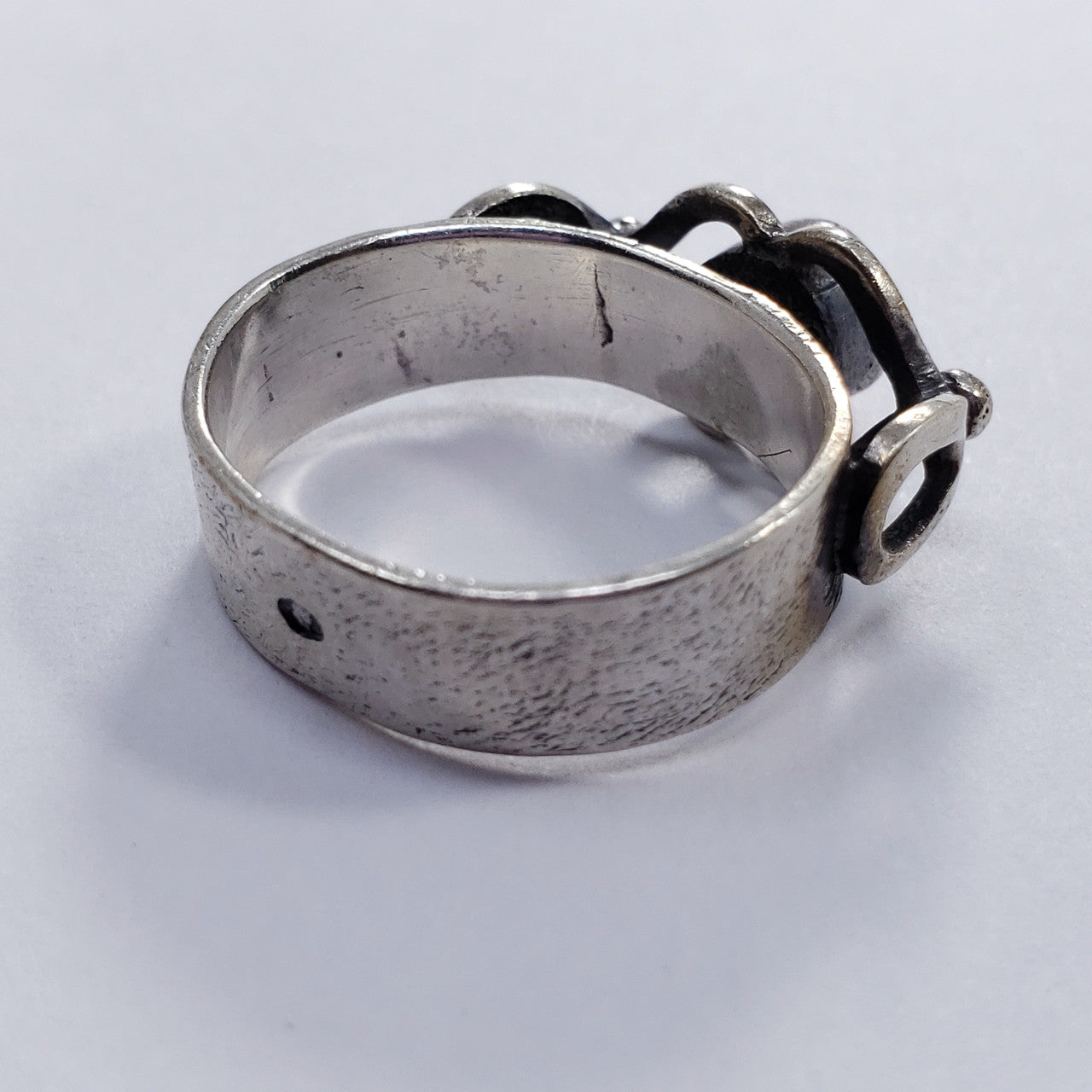 Native American Decorative Sterling Silver and Orange Coral Ring, US Size 8.75
