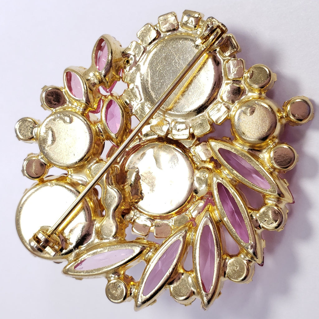 Juliana DeLizza & Elster Large Rose Margarita in Gold Pin Brooch