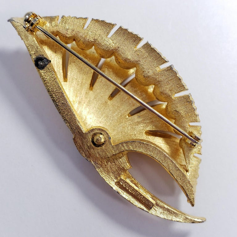 Faux Pearl Gold Plated Vintage Pin Brooch by Sovereign