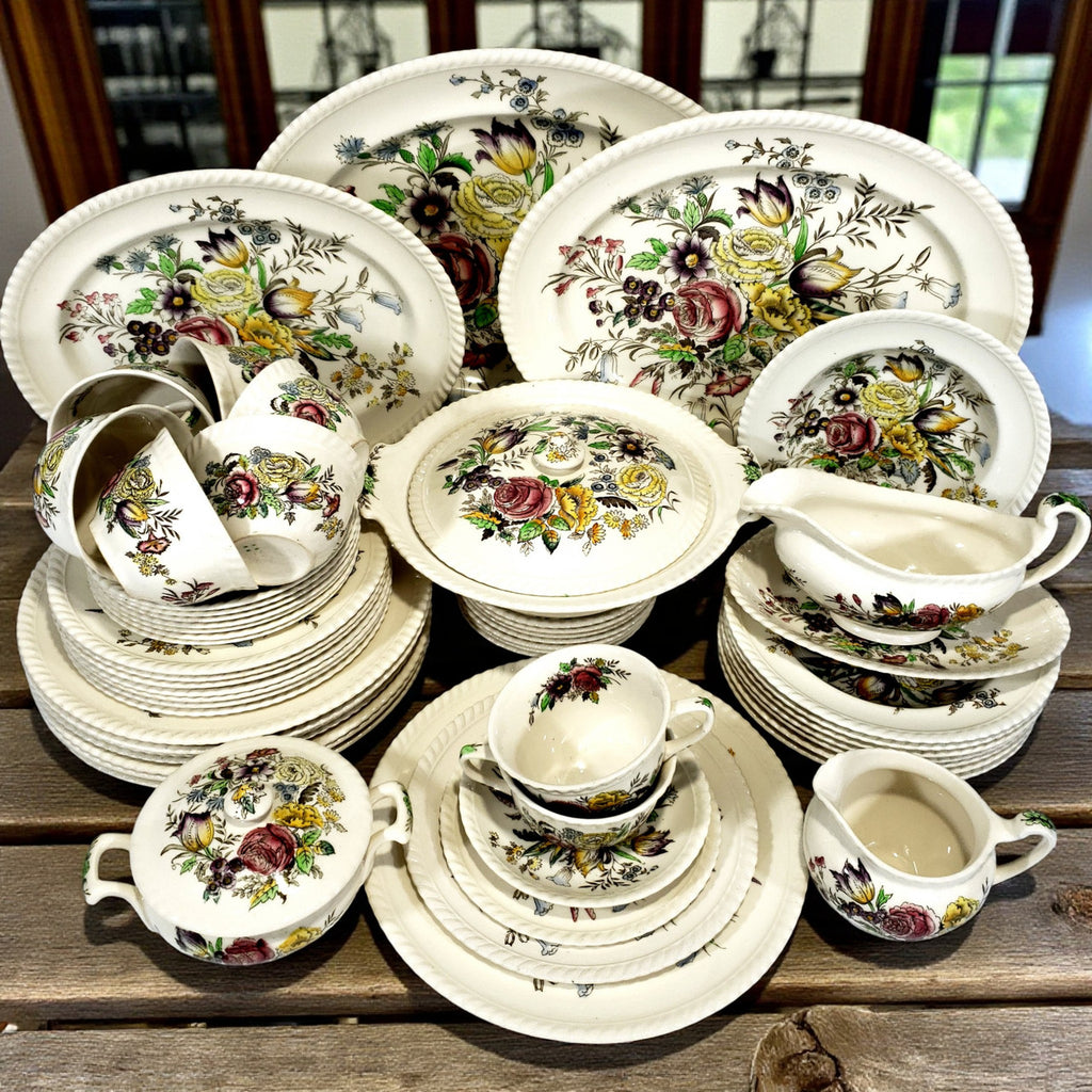 Johnson Brothers Garden Bouquet Salad Plate Ironstone Floral England